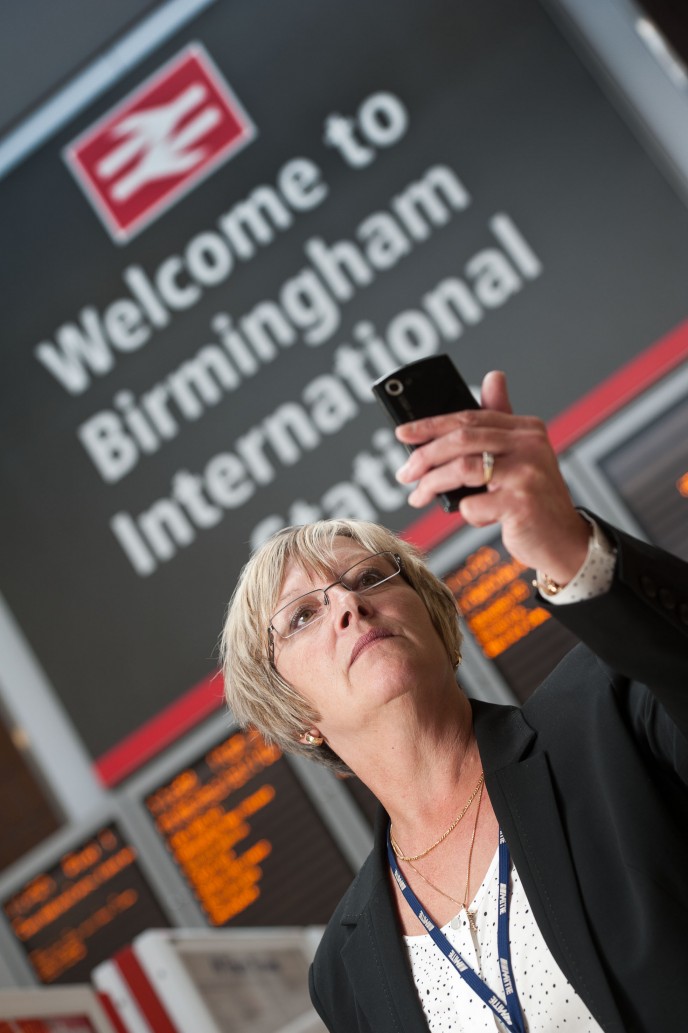 Mitie cleaning Birmingham International rail station.