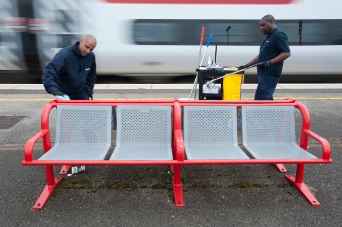 Mitie cleaning Birmingham International rail station.