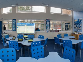 Smart classroom at Pheasey Park Farm Junior school. Great Barr.