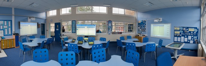 Smart classroom at Pheasey Park Farm Junior school. Great Barr.