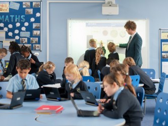 Smart classroom at Pheasey Park Farm Junior school. Great Barr.